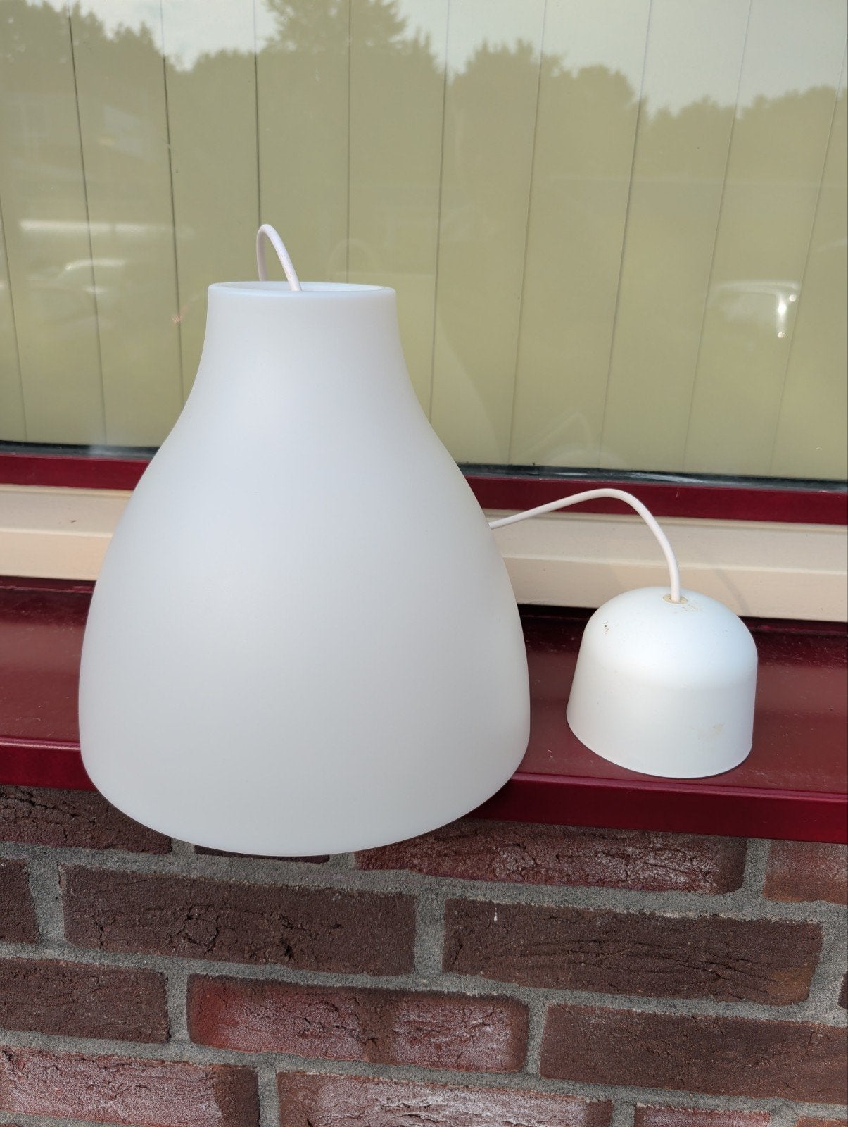 IKEA Melodi Hanglamp - Wit, Modern Design, Huis en Inrichting, Lampen | Hanglampen, Kunststof, Gebruikt, Ophalen of Verzenden
