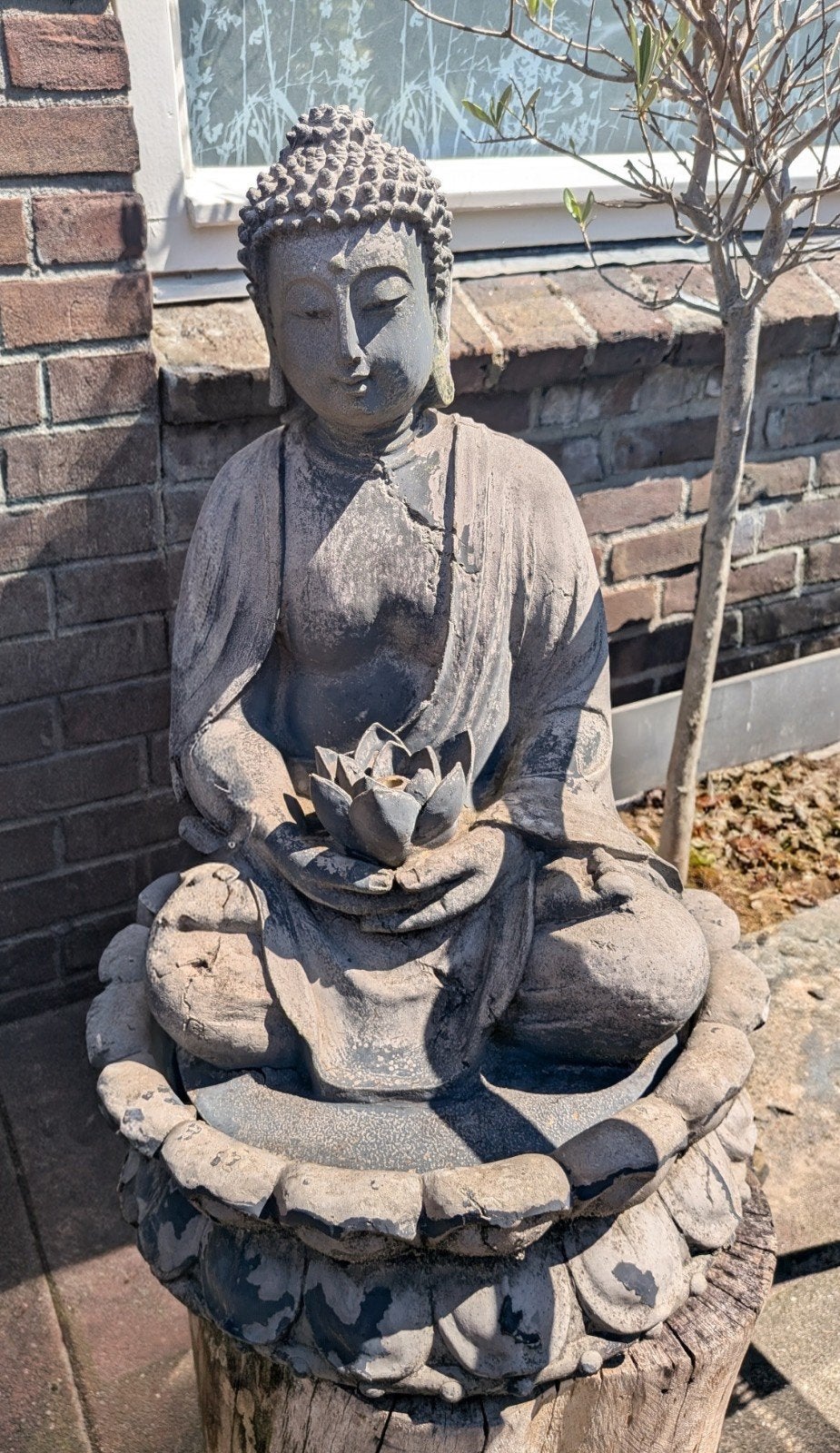 Boeddha‑beeld met lotus, Tuin en Terras, Tuinbeelden, Ophalen