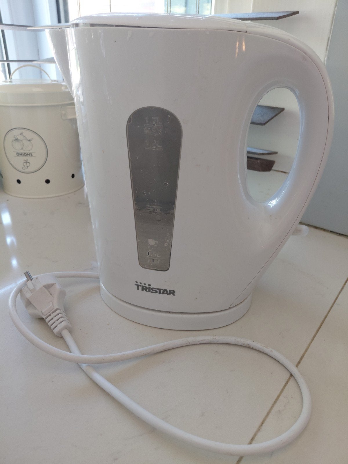 Tristar Waterkoker Wit - 1.7L, Witgoed en Apparatuur, Waterkokers, 1 tot 2 liter, Ophalen, Zo goed als nieuw