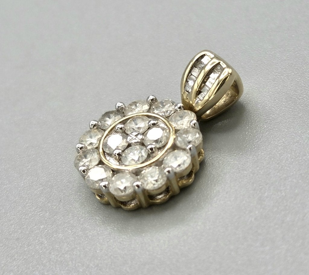 Gouden Vintage hanger met diamanten. Ca: 0.25 ct. 2026/612, Overige voorstellingen, ., Ophalen of Verzenden, Zo goed als nieuw