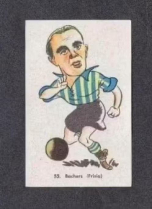 Voetbalplaatje Frisia Leeuwarden Bachers 1950., Ophalen of Verzenden, Zo goed als nieuw