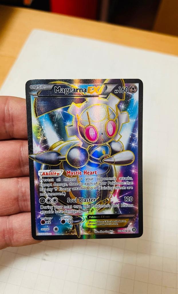 Magearna Ex 110/114 Holo Steam Siege Pokemon, Verzenden, Zo goed als nieuw, Losse kaart, Foil