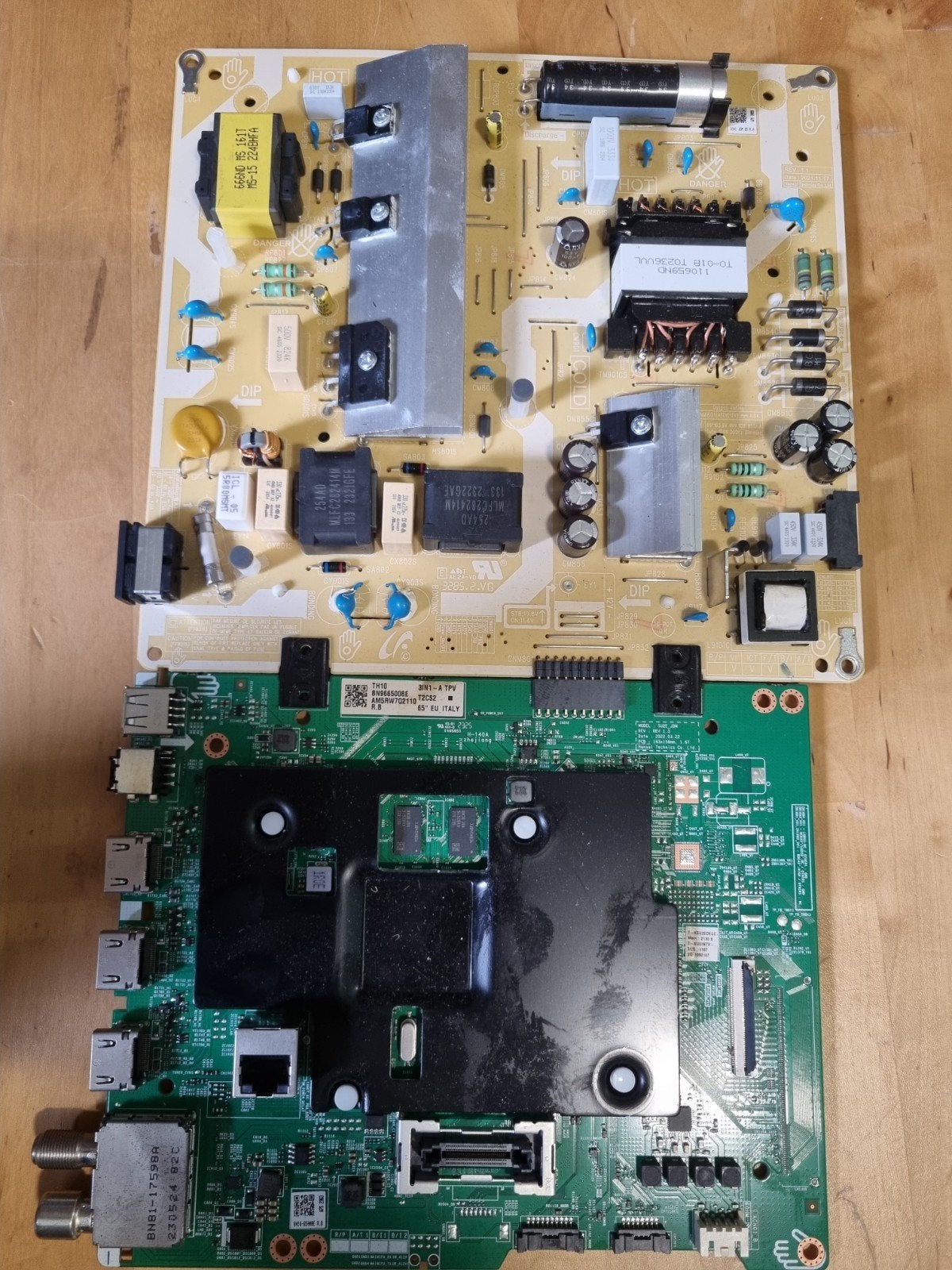 Samsung TV Moederbord + Voedingsprint BN96-65008E 65 inch, Ophalen of Verzenden, Gebruikt, 100 cm of meer, Samsung