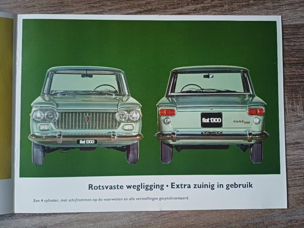 Fiat 1300/1500 brochure uit 1961, Ophalen of Verzenden, Gelezen, Overige merken