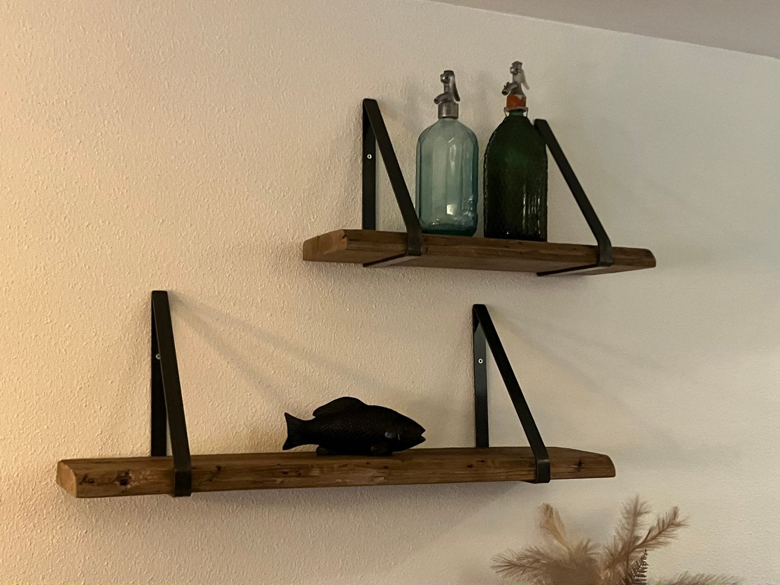 Eiken Wand planken zeer stoer Industrieel, Huis en Inrichting, Woonaccessoires | Wandplanken en Boekenplanken, Ophalen, Zo goed als nieuw