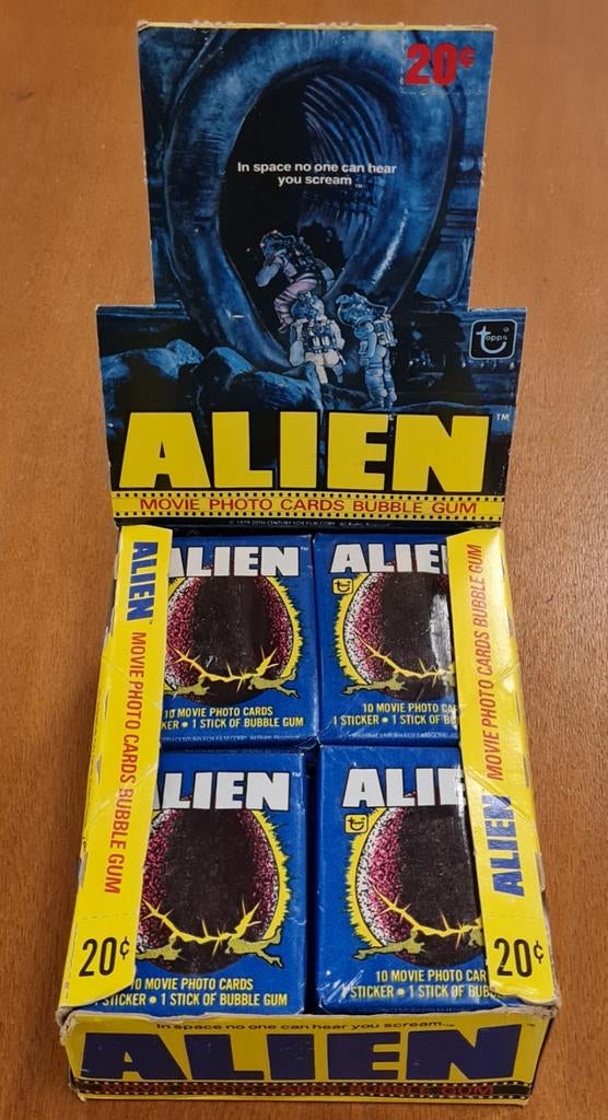 1979 Topps Alien Movie Photo Trading Card Sealed Wax Packs, Hobby en Vrije tijd, Stickers en Plaatjes, Nieuw, Stickers en Plaatjes