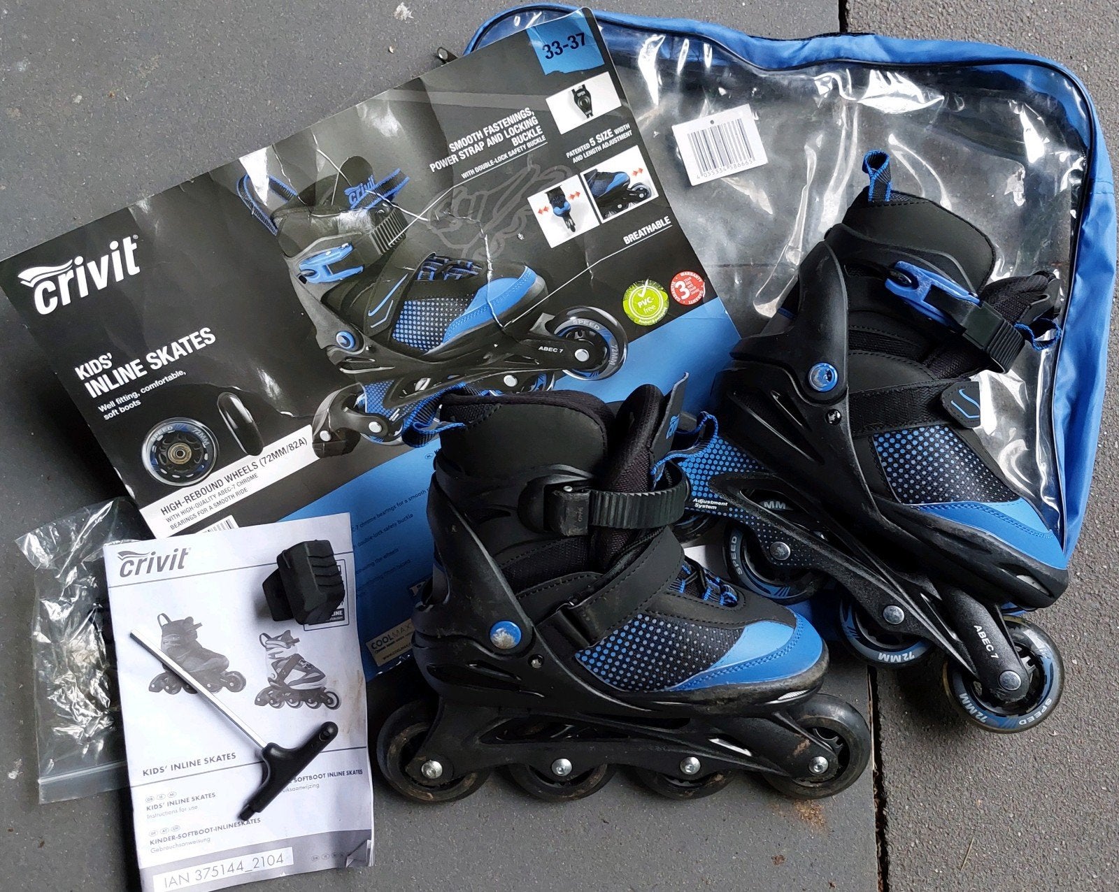 Inline skates 33-37, Sport en Fitness, Ophalen, Gebruikt
