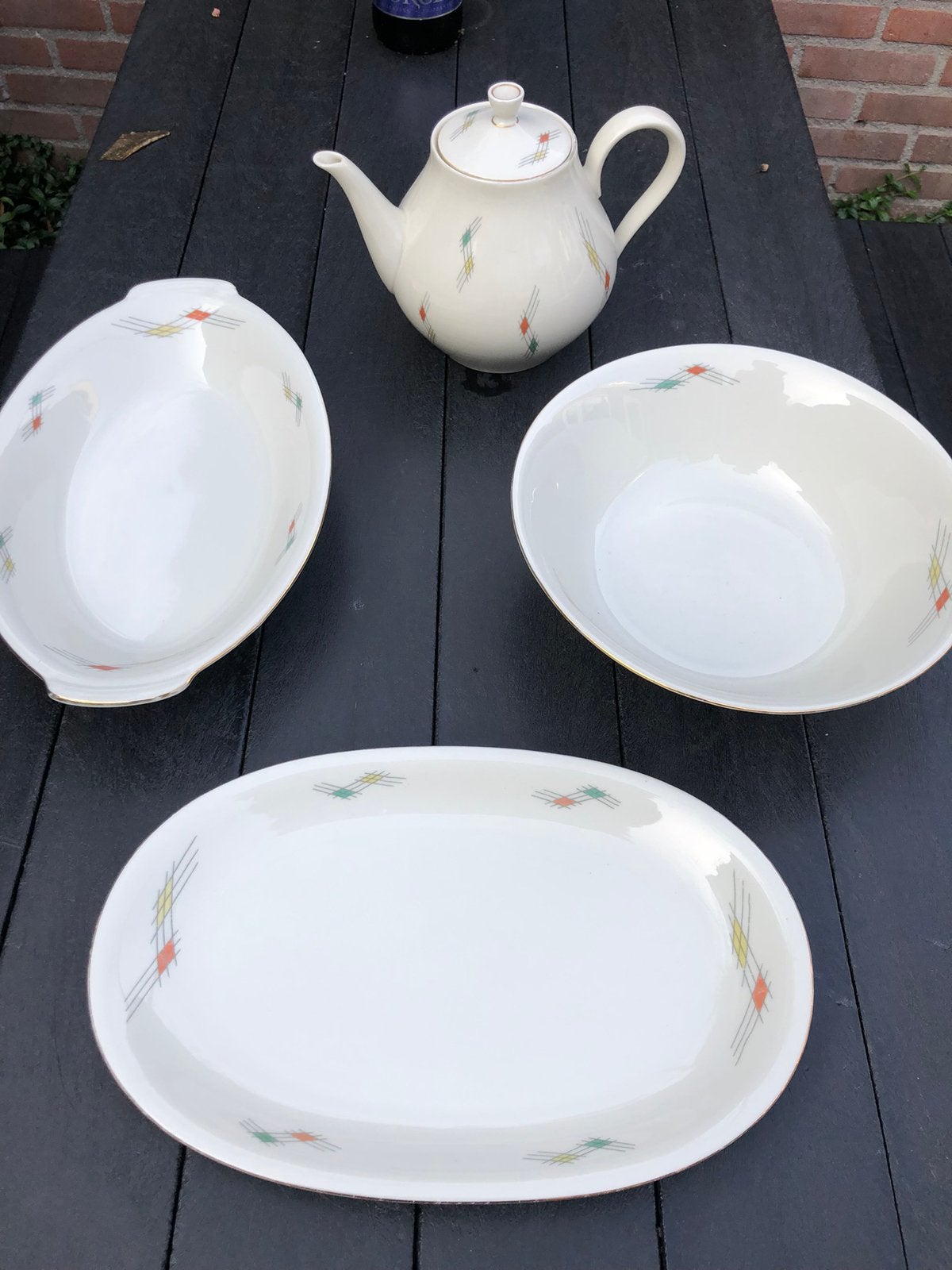 Vintage Bavaria Winterling Marktleuthen schalen en theepot, Ophalen of Verzenden