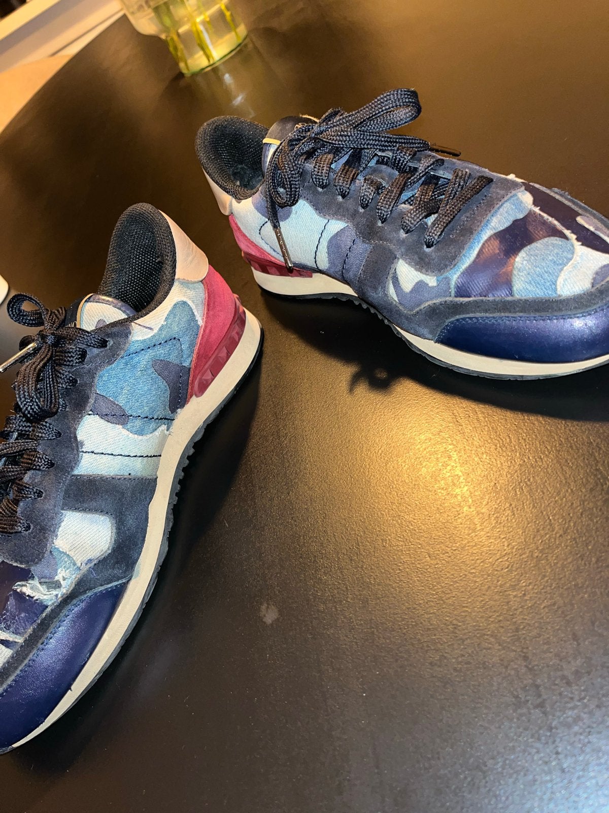 Valentino Garavani Camouflage Sneakers Maat 41/42, Kleding | Heren, Schoenen, Ophalen, Gedragen, Blauw, Sneakers of Gympen