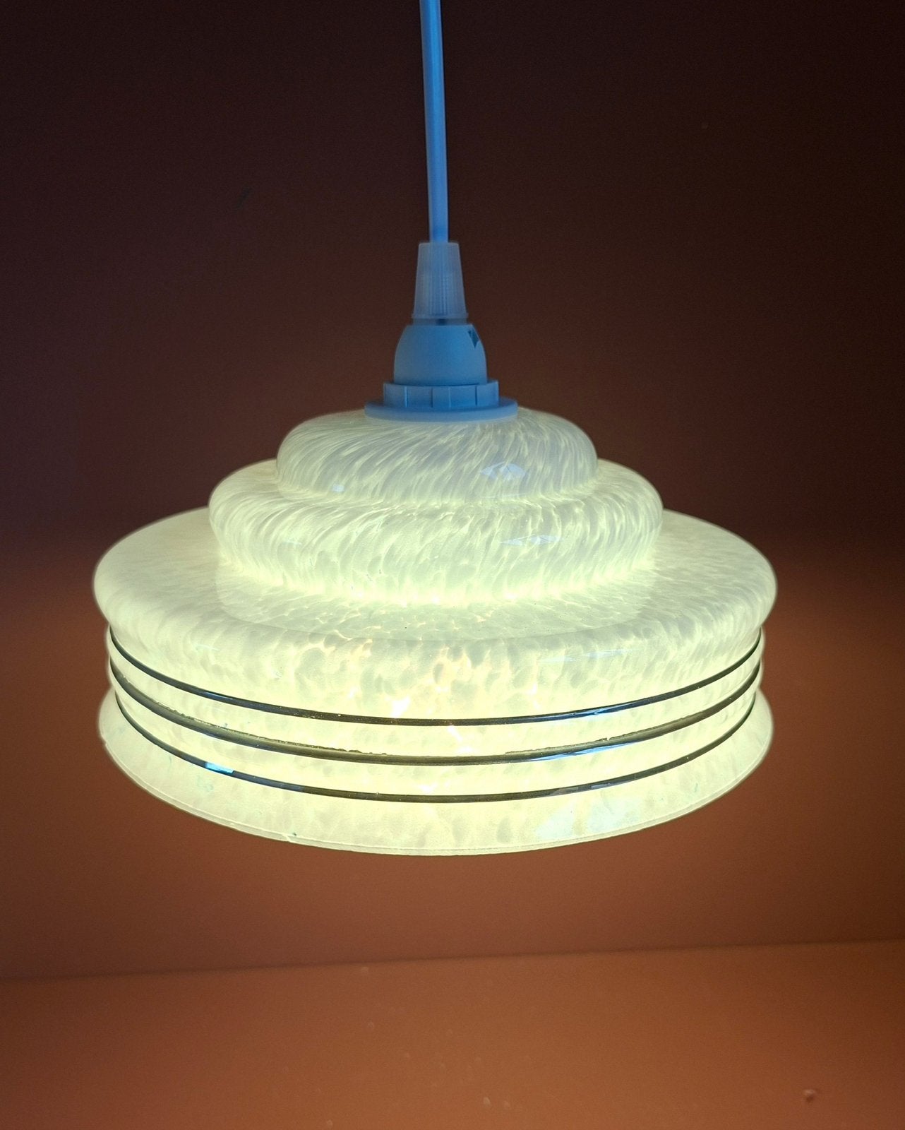 Vintage Franse Art Deco lamp Clichy, Ophalen of Verzenden, Glas