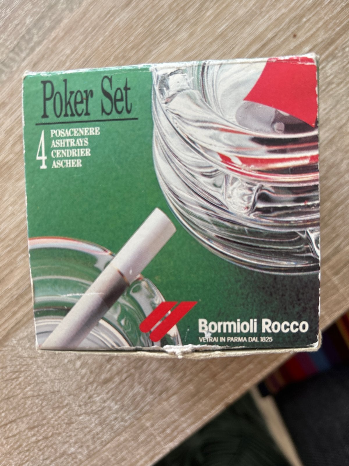 Bormioli Rocco Poker Set Asbakken - 4 stuks, Verzamelen, Ophalen of Verzenden, Nieuw, Asbak