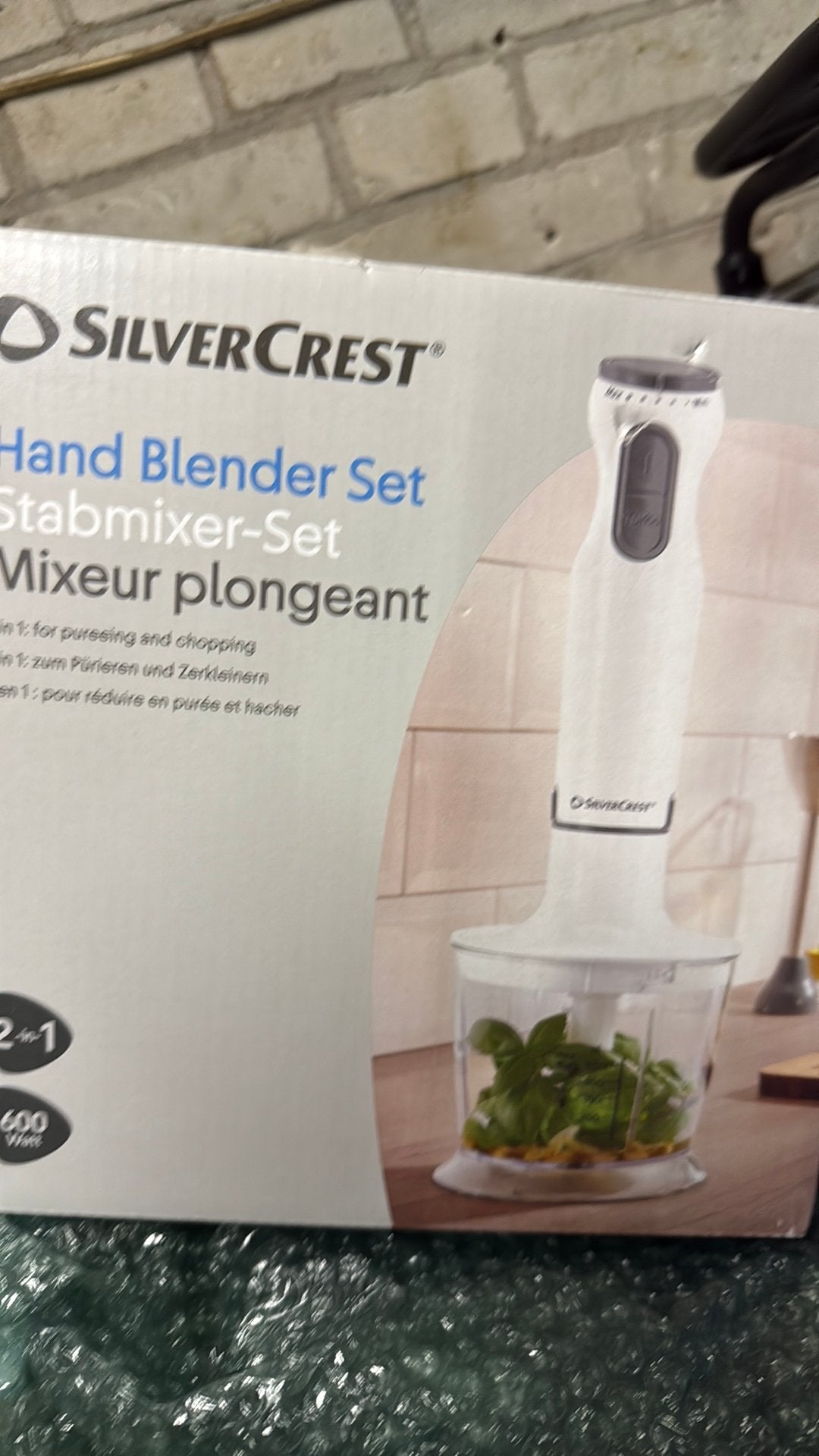 SilverCrest Hand Blender Set 600W - 2-in-1 Staafmixer, Ophalen of Verzenden, Nieuw, Blender
