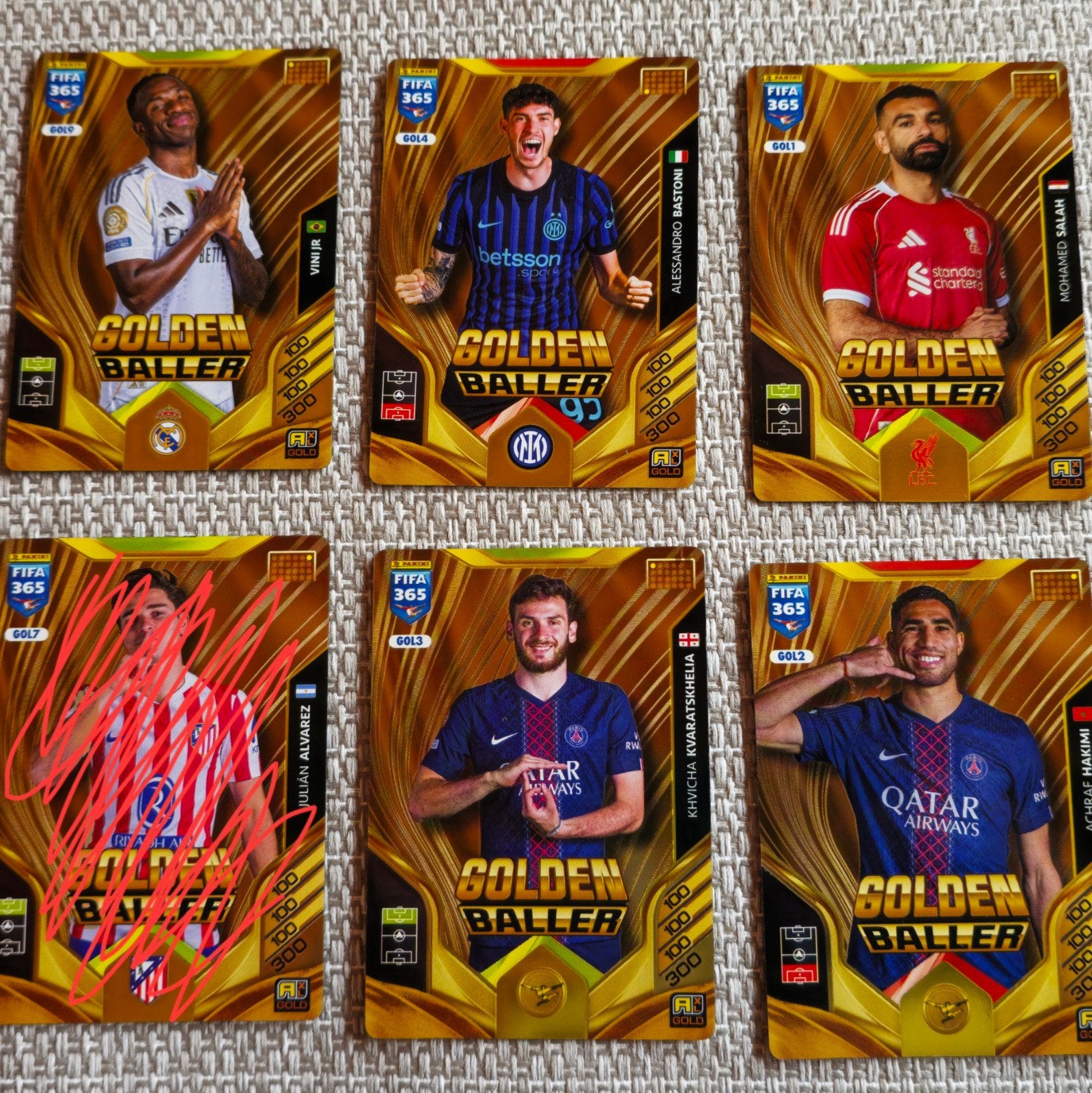 Panini FIFA365 Golden Ballers GOL1 GOL2 GOL3 GOL4 GOL7 GOL9, Ophalen of Verzenden, Nieuw, Meerdere plaatjes