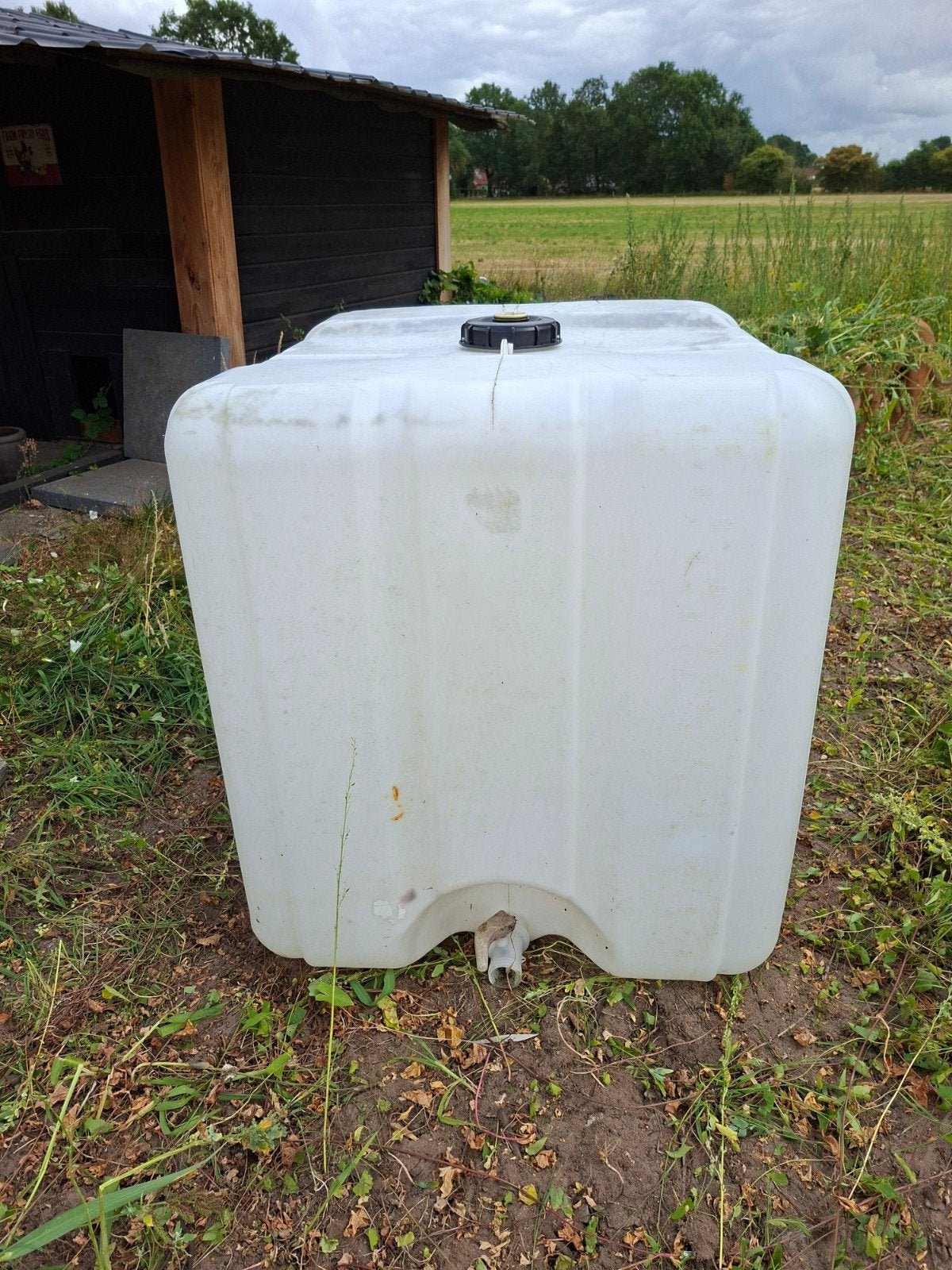 Grote kunststof watertank met kraantje, 1000 liter, Ophalen, Kunststof, Gebruikt, Met kraantje