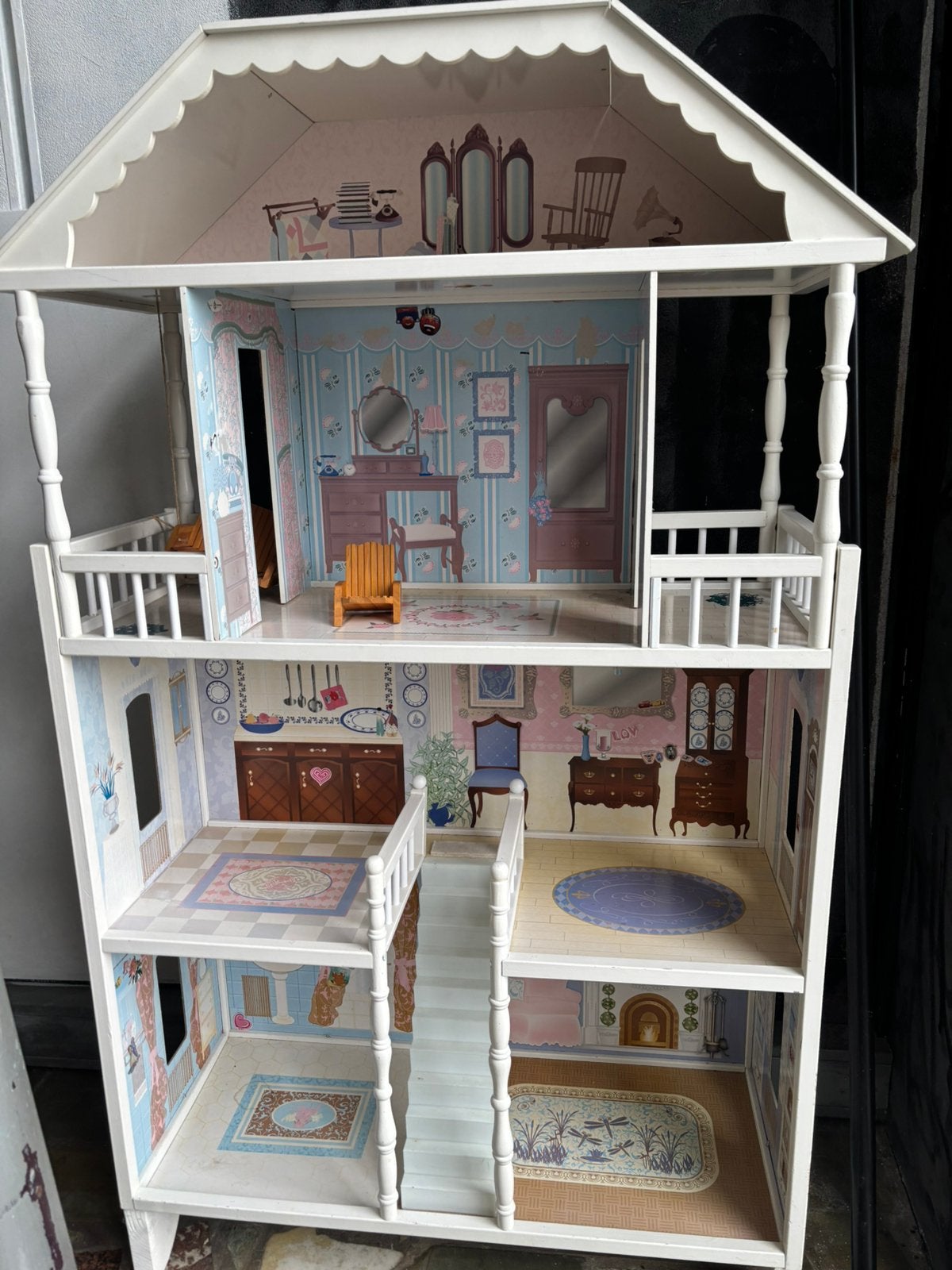 Poppenhuis barbiehuis groot, Kinderen en Baby's, Speelgoed | Poppenhuizen, Ophalen, Gebruikt, Poppenhuis