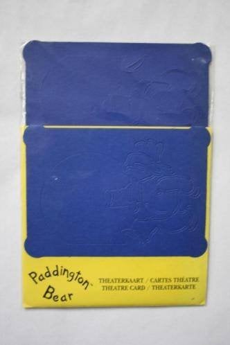 4 pakjes Theaterkaarten Paddington A5 Bear blauw lopend, Ophalen of Verzenden, Nieuw, Disney, Blanco kaart of Basiskaart
