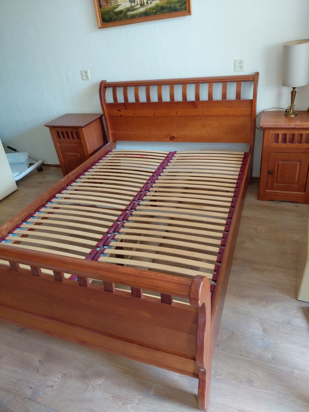 Complete slaapkamer, Huis en Inrichting, Slaapkamer | Bedden, Gebruikt, Bruin, Klassiek, Tweepersoons