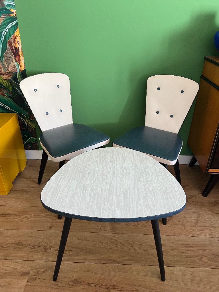 Vintage stoelen met tafel set, Ophalen