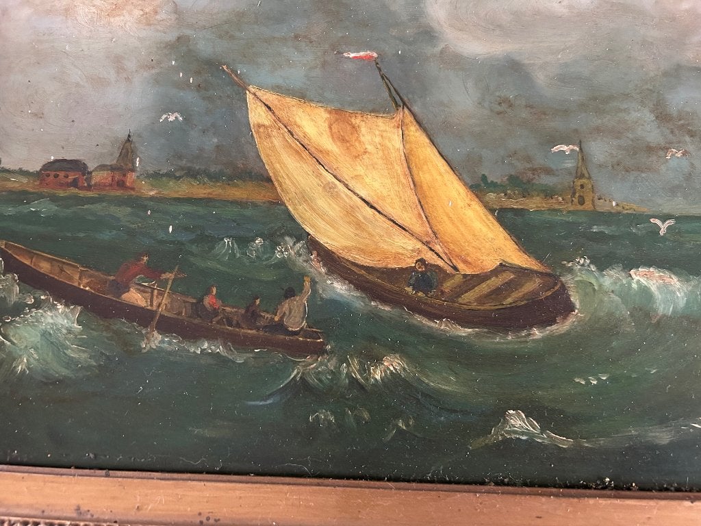 Antiek Schilderij Koekoek, Oud hollands, Ophalen of Verzenden, Gesigneerd, Olieverf