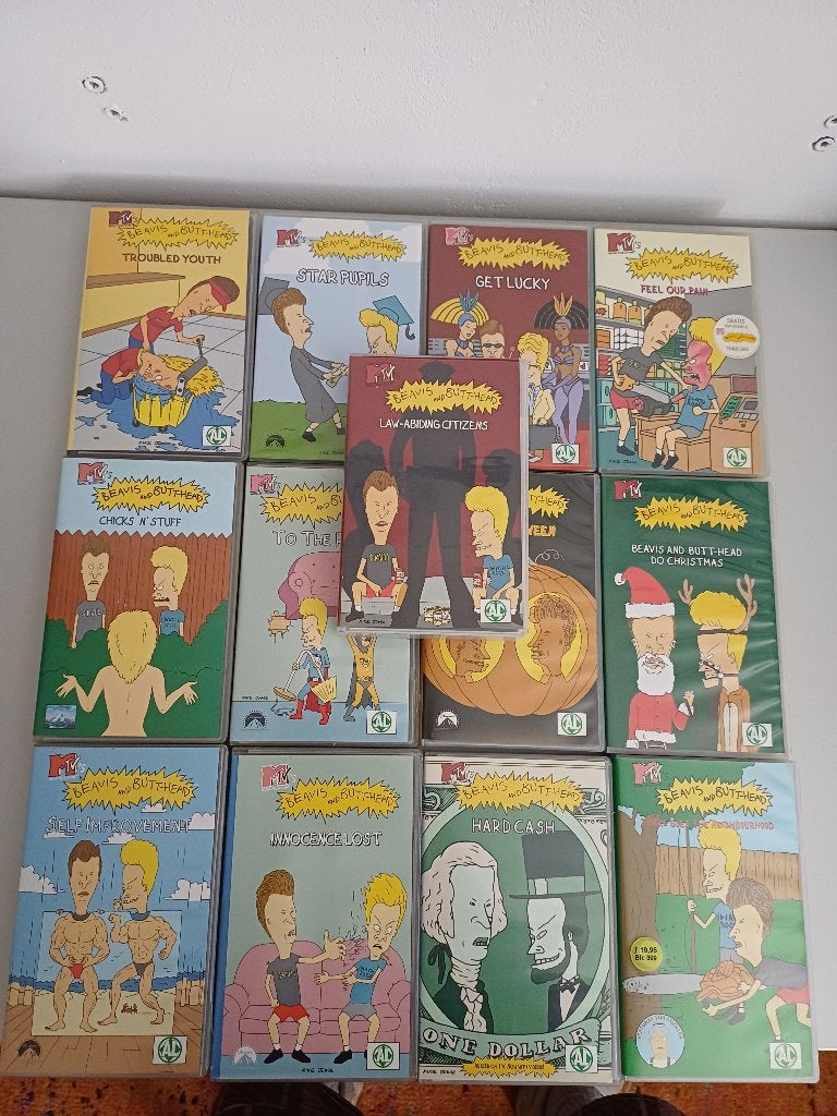 Beavis and Butt-Head VHS collectie - 13 tapes, Nederlands ondertiteld, Verzenden, Komedie, Vanaf 12 jaar