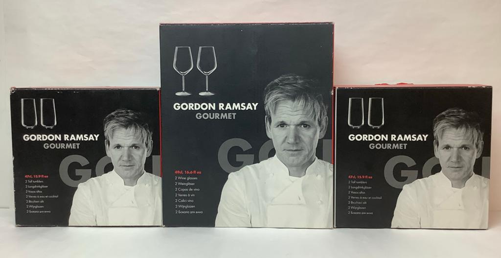 GORDON RAMSEY - servies GOURMET - 6 glazen, Huis en Inrichting, Glas of Glazen, Ophalen of Verzenden, Overige stijlen, Glas