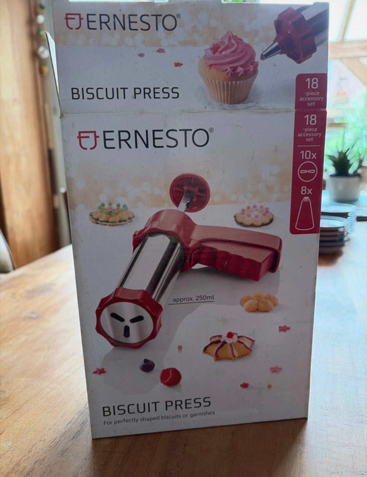 Ernesto Biscuit Press - Koekjespers met 18 accessoires, Overige typen, Ophalen of Verzenden, Nieuw, Ernesto