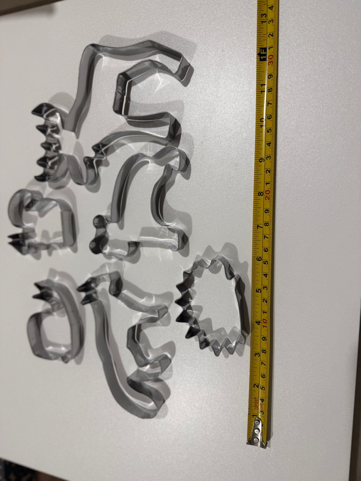 Set koekjesvormen – 6 metalen dieren + kerst uitsteker, Ophalen of Verzenden, Zo goed als nieuw, Metaal
