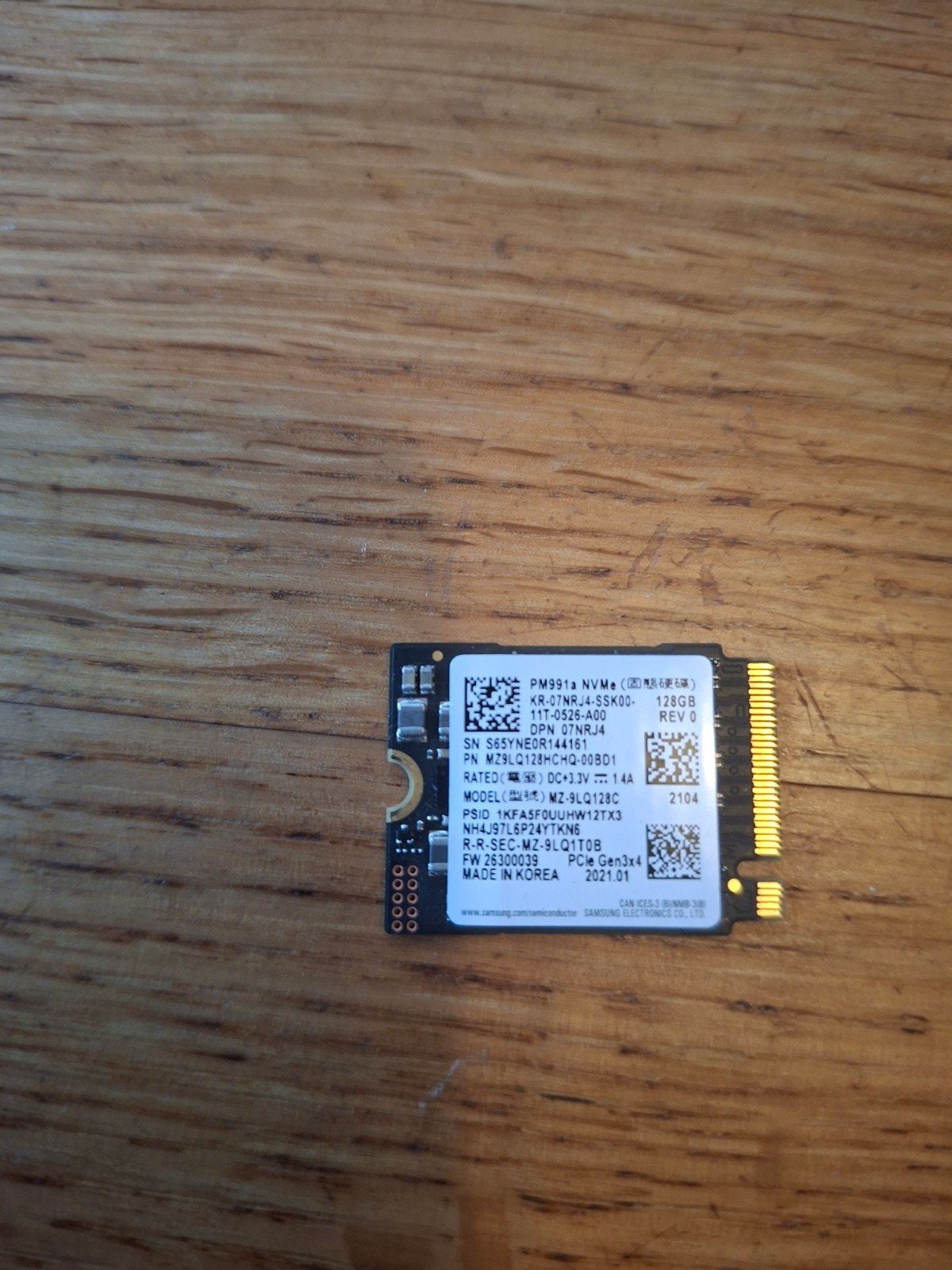 Samsung PM991a NVMe SSD 128GB (MZ-9LQ128C) €10, Ophalen, Zo goed als nieuw, Samsung, Laptop