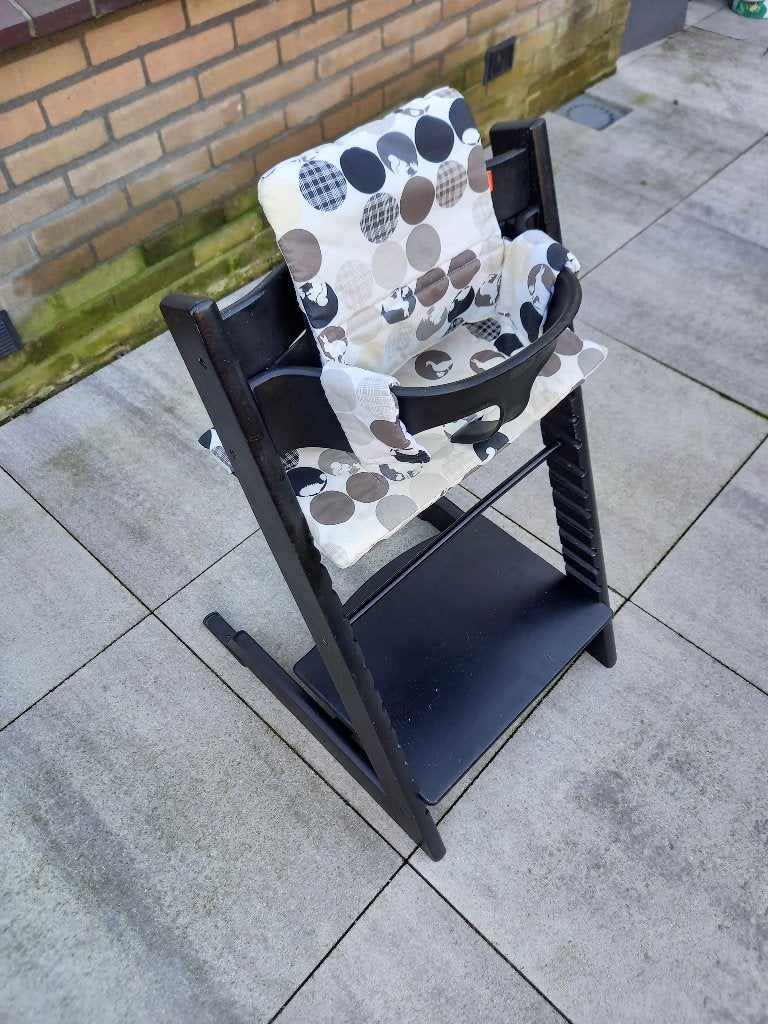 Stokke Tripp Trapp stoel, met babyset + kussens, Ophalen, Gebruikt, Meegroeistoel, Stoelverkleiner