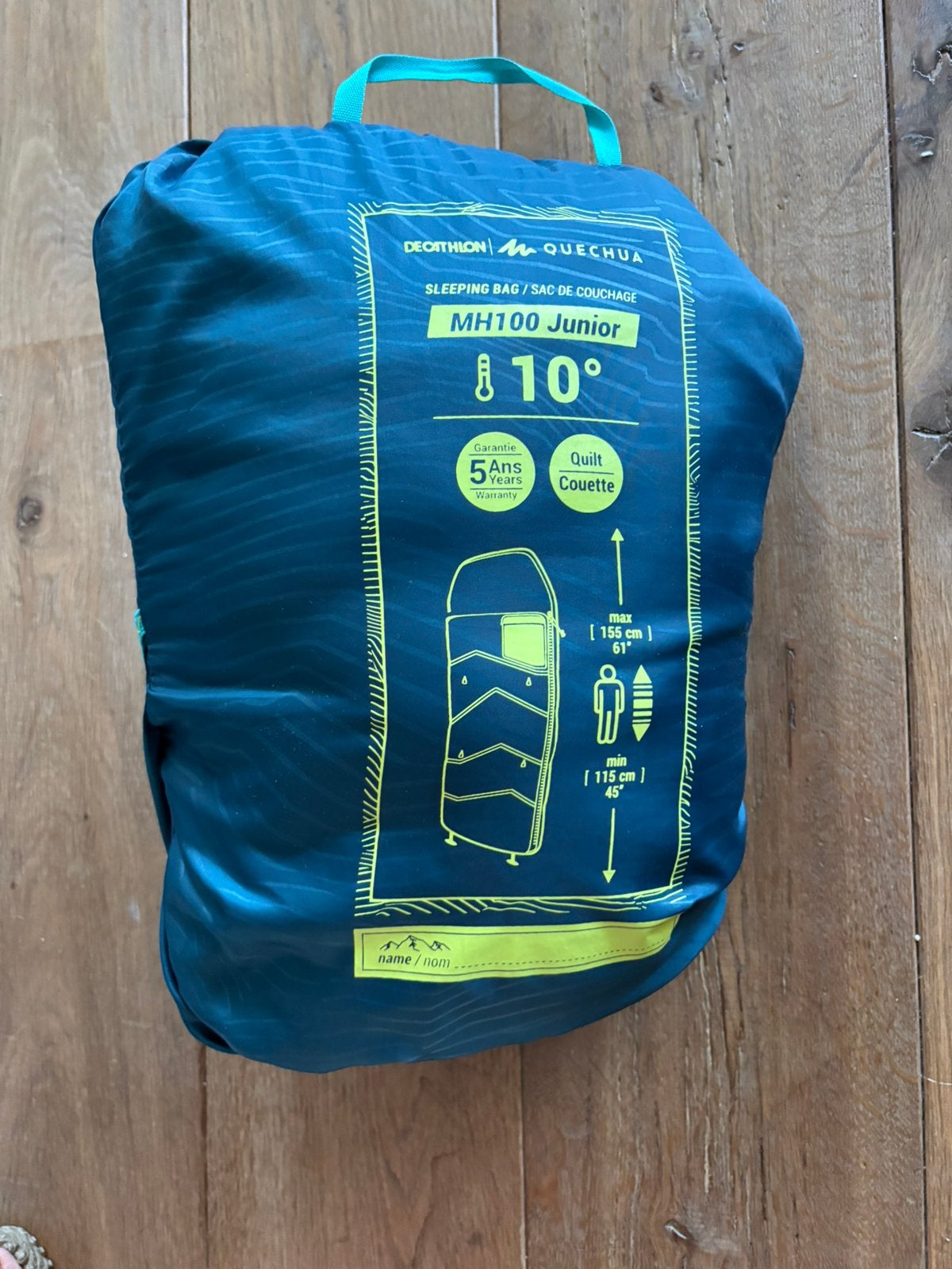 Decathlon Quechua kinderslaapzak  MH100 Junior verstelbaar, Ophalen of Verzenden, Zo goed als nieuw