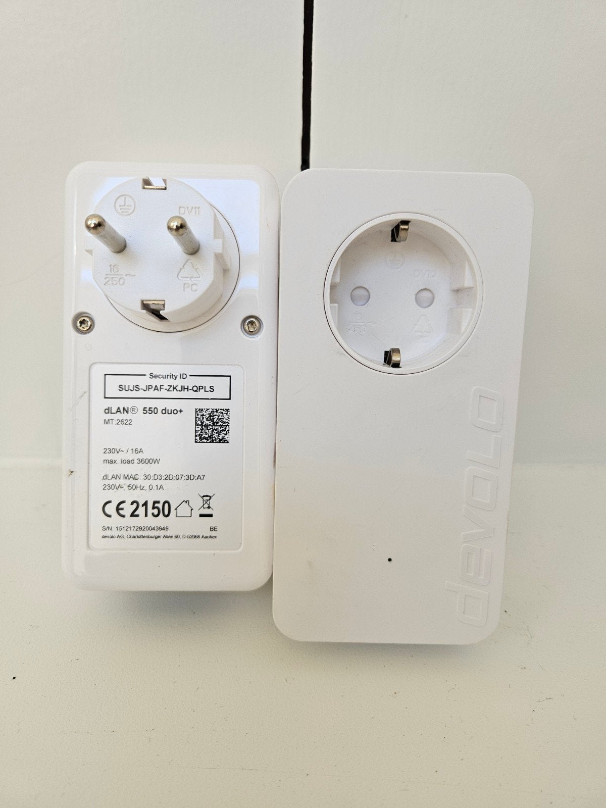 Set van 2 Devolo dLAN 550 duo+ Powerline Adapters, Ophalen of Verzenden, Gebruikt, Devolo