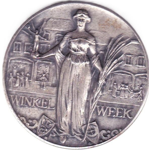 WINKELWEEK  50é  JAARBEURS   1948, Postzegels en Munten, Penningen en Medailles, Ophalen of Verzenden, Overige materialen