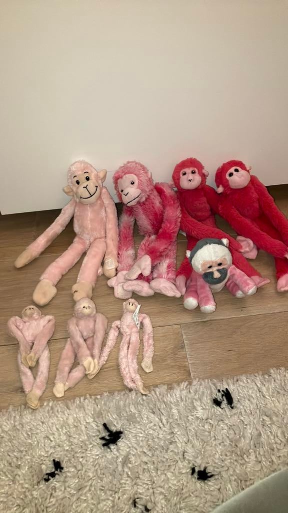 Apenheul roze aap aapje met magneetjes, Ophalen of Verzenden, Zo goed als nieuw, Overige typen