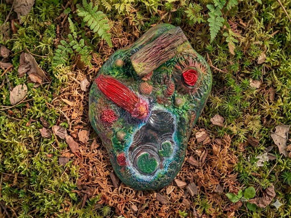 OOAK Handgemaakt Kunstwerk - "Sprookjesvijver", Ophalen of Verzenden