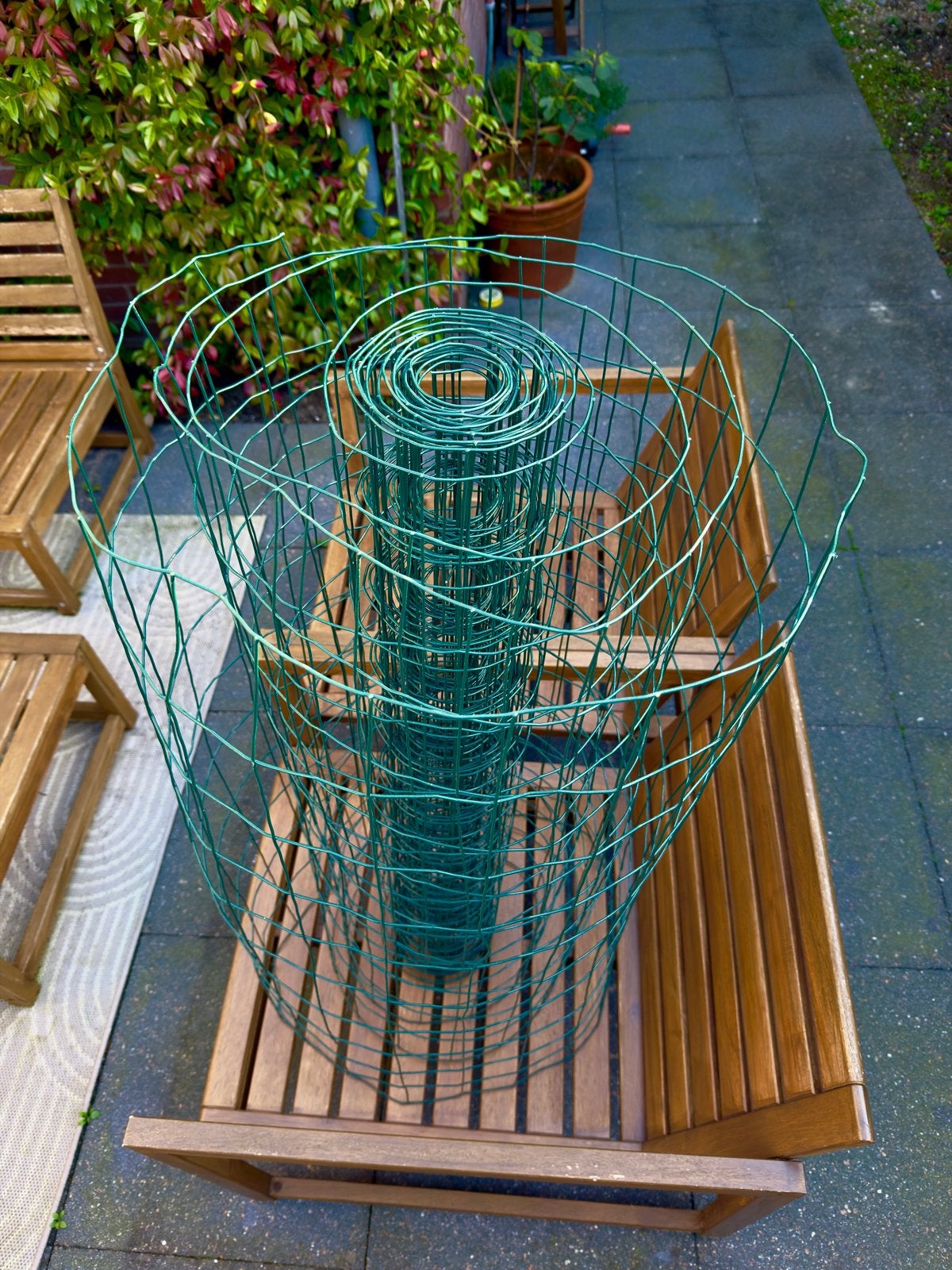 Groen gaashekwerk op rol - ideaal voor tuin en erf, Ophalen, Gebruikt, IJzer, Gaashekwerk