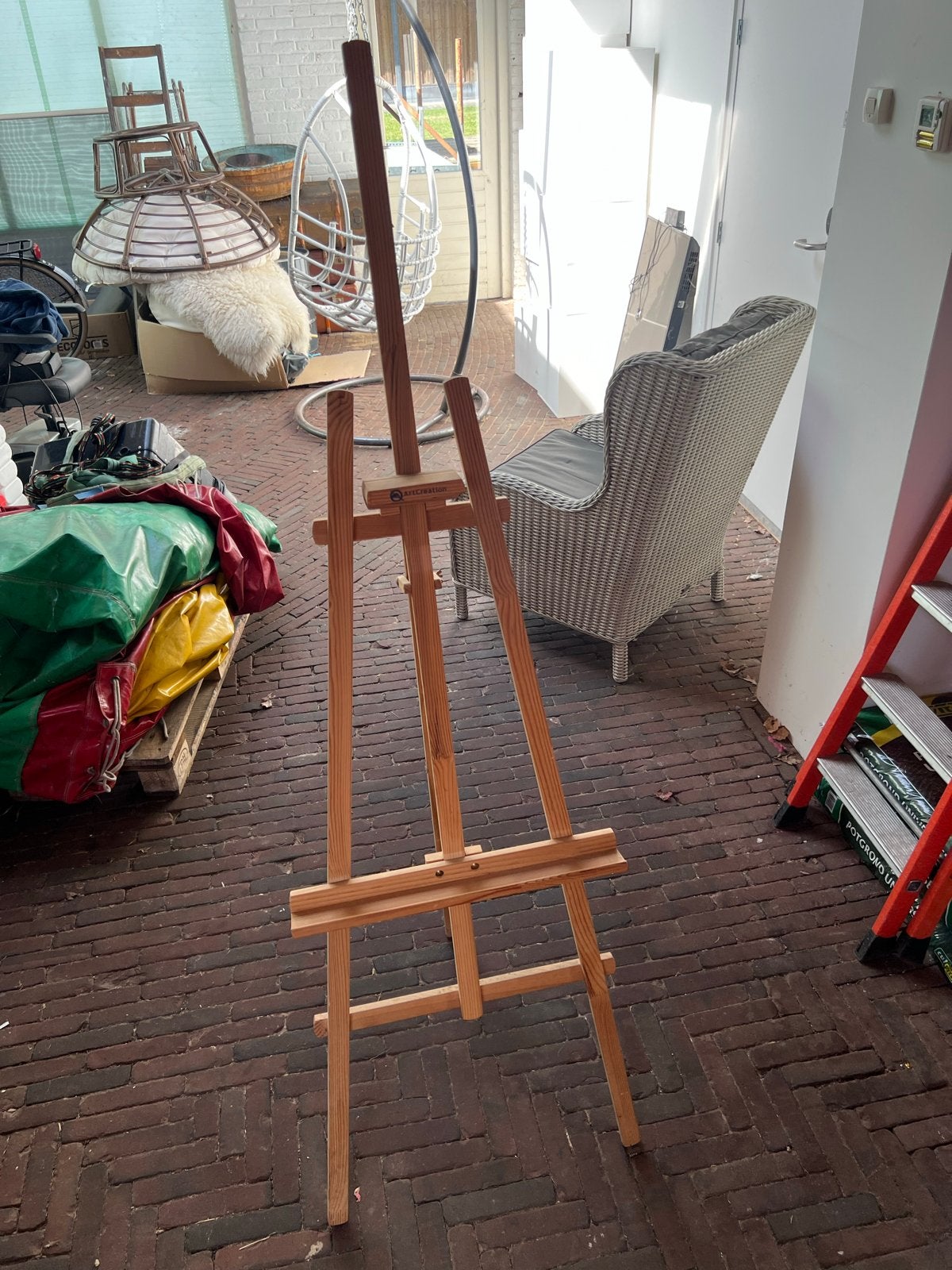 Houten schildersezel, verstelbaar, Ophalen, Gebruikt, Ezel
