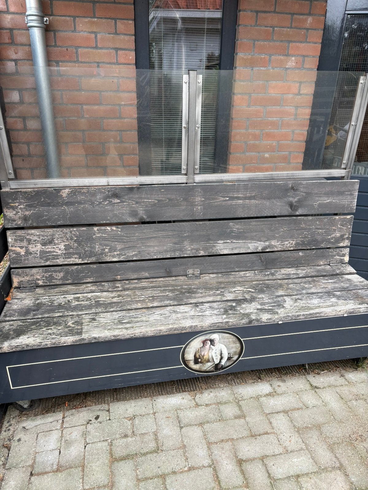 Mobiele terrasschermen, Ophalen, Zo goed als nieuw, Hout