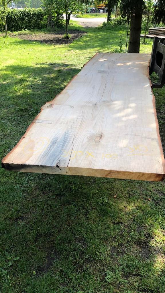 Groot en breed eikenhouten boomstamblad, Ophalen, Nieuw, 250 cm of meer, Planken