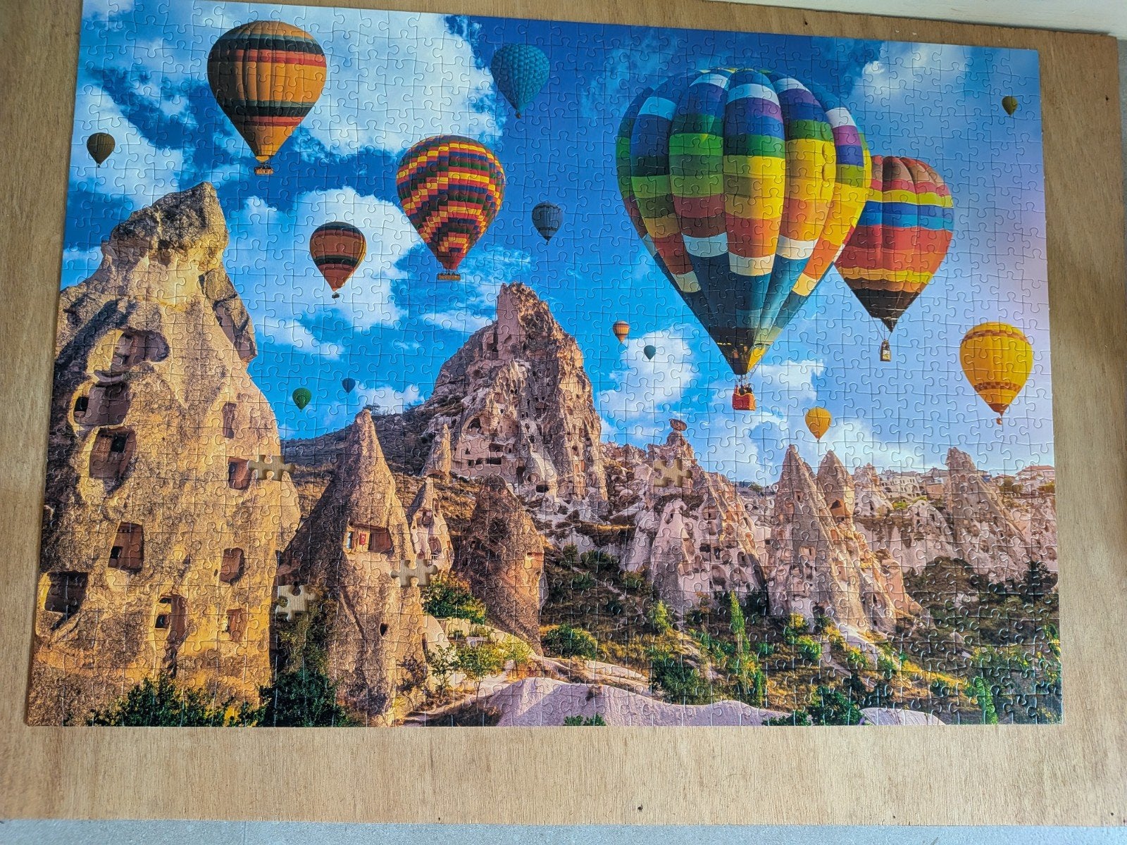 Clementoni Puzzel 1000 Stukjes - Luchtballonnen & Gebergte, Ophalen of Verzenden, 500 t/m 1500 stukjes, Zo goed als nieuw, Legpuzzel