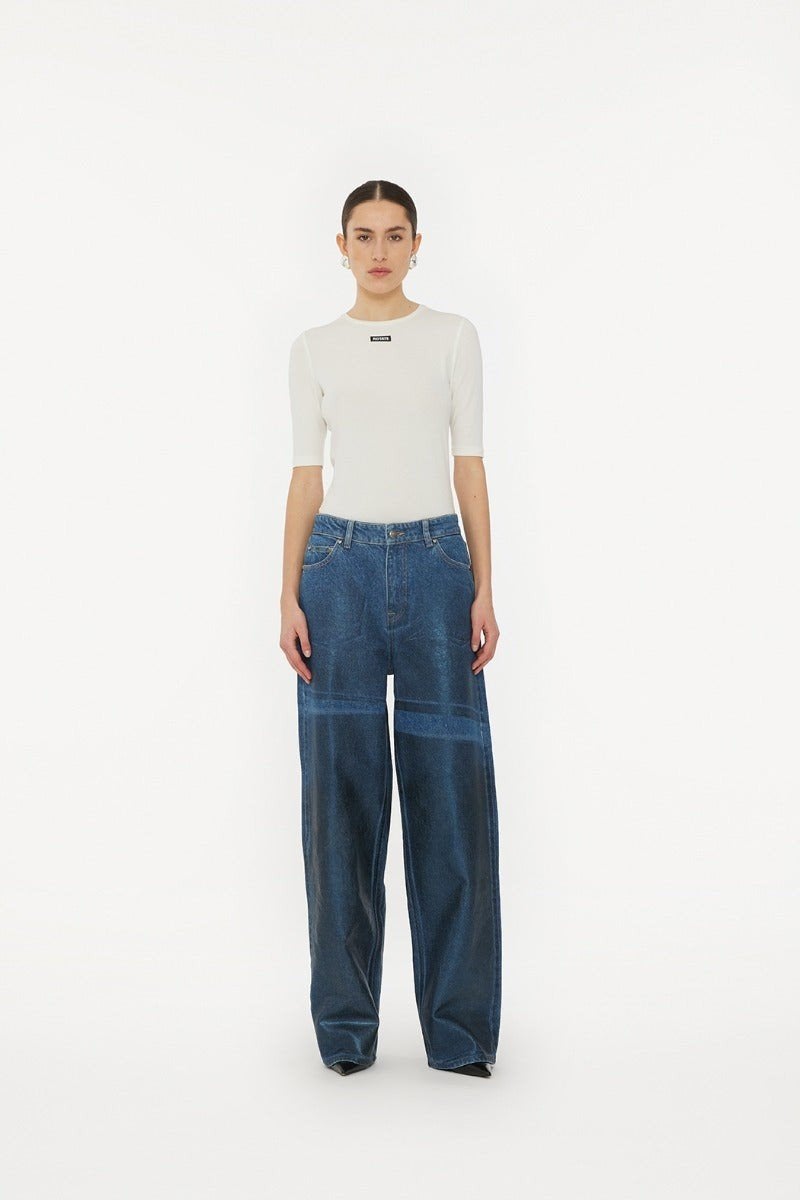Rotate coated tapered jeans, Ophalen of Verzenden, Nieuw, Maat 34 (XS) of kleiner, Blauw