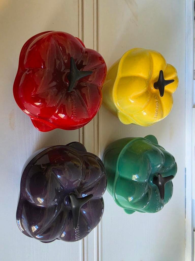 Le Creuset Paprika Cocottes - Set van 4, Overige typen, Nieuw, Steen/keramiek, Meerkleurig
