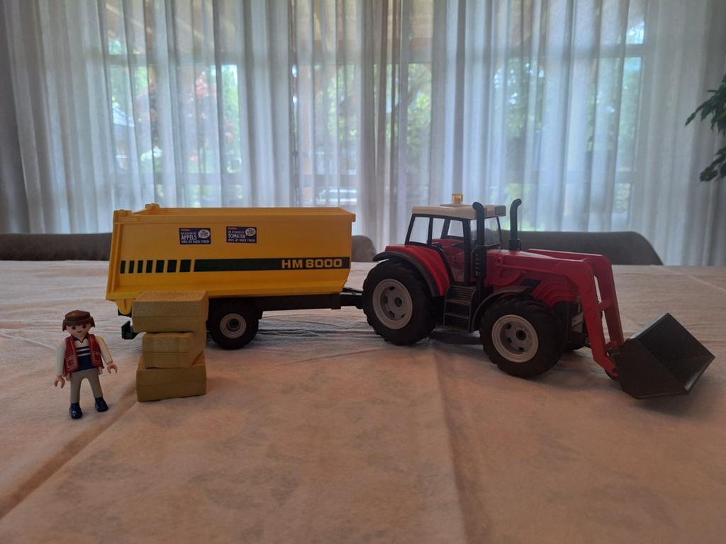 Playmobil tractor met aanhanger en figuur, Ophalen, Gebruikt, Jongen of Meisje