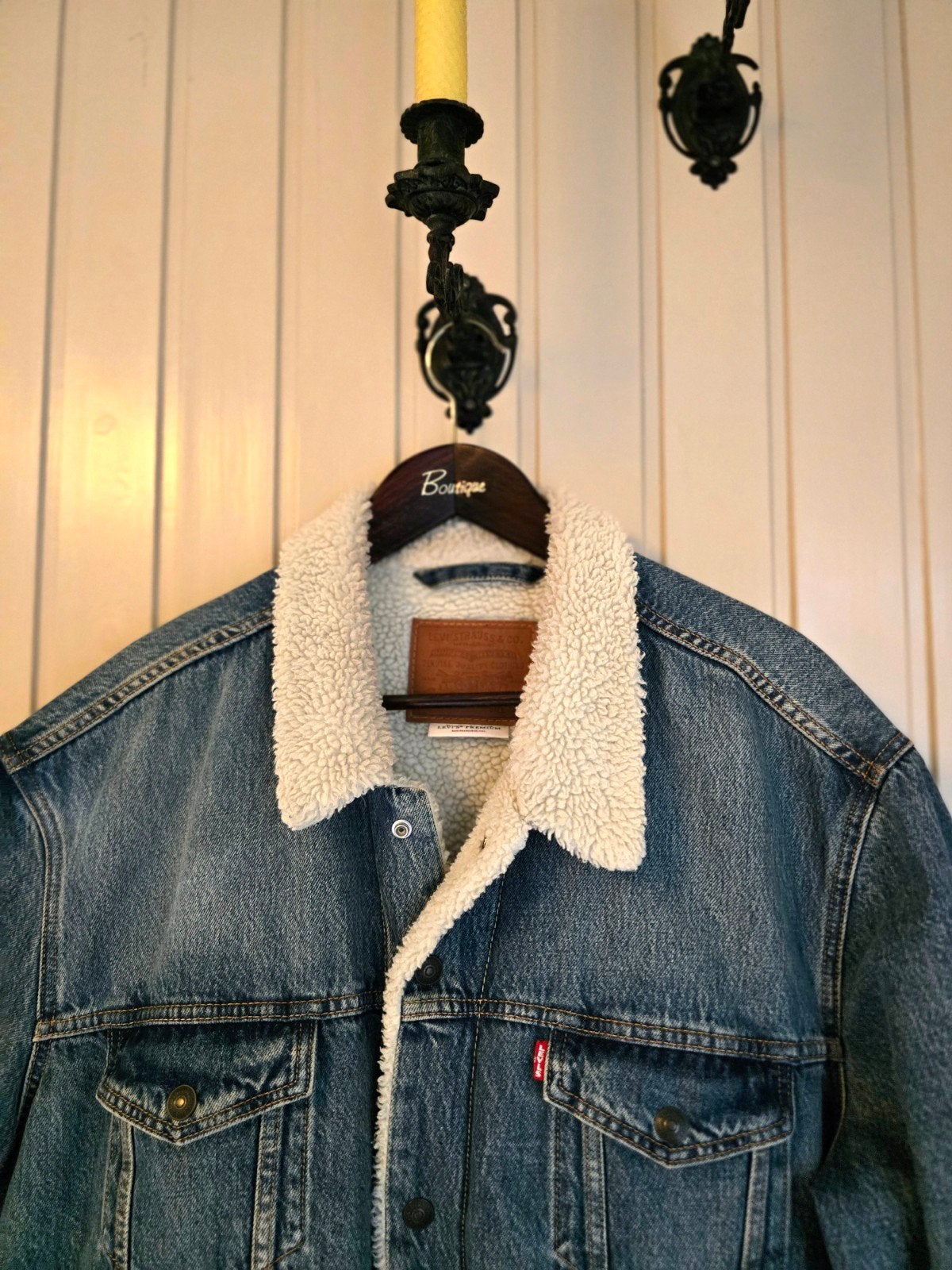 Super mooie originele Levi's Teddy Sherpa jeans jas XXL/XXXL, Levi's, Blauw, Overige maten, Ophalen of Verzenden