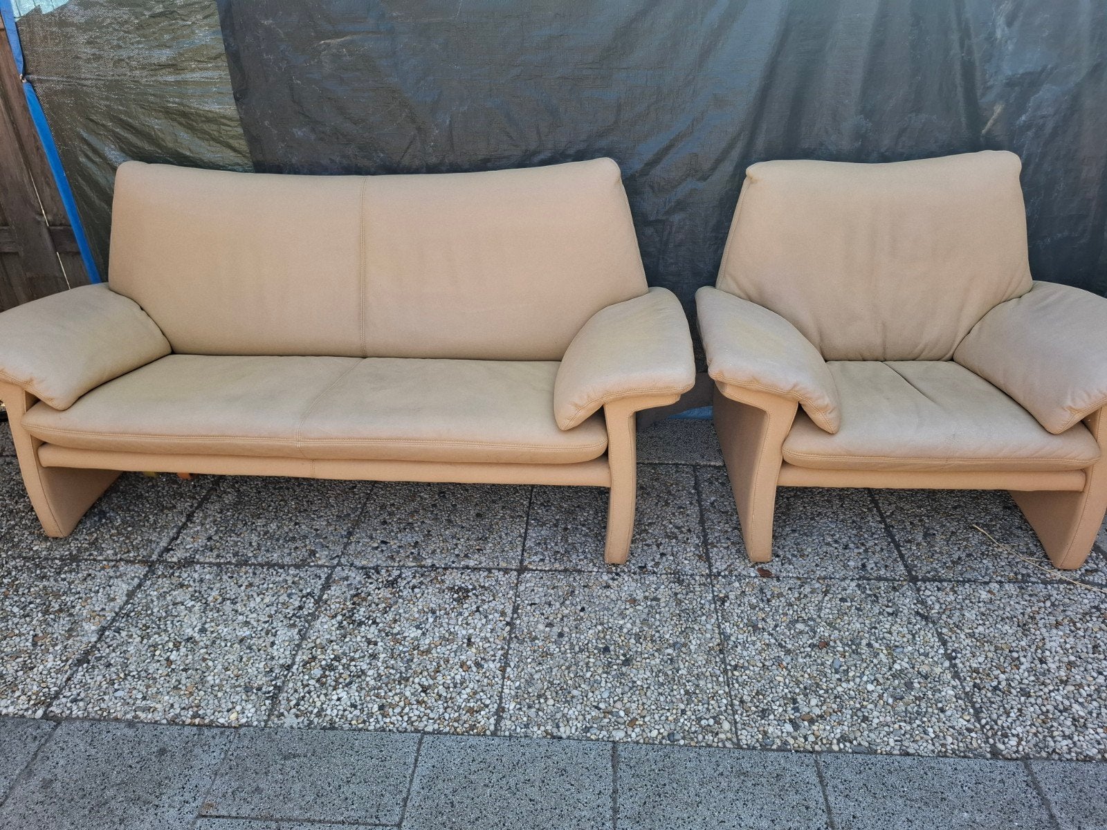 2,5 zits +loveseat, Ophalen, Zo goed als nieuw, Minder dan 150 cm, Vierpersoons of meer