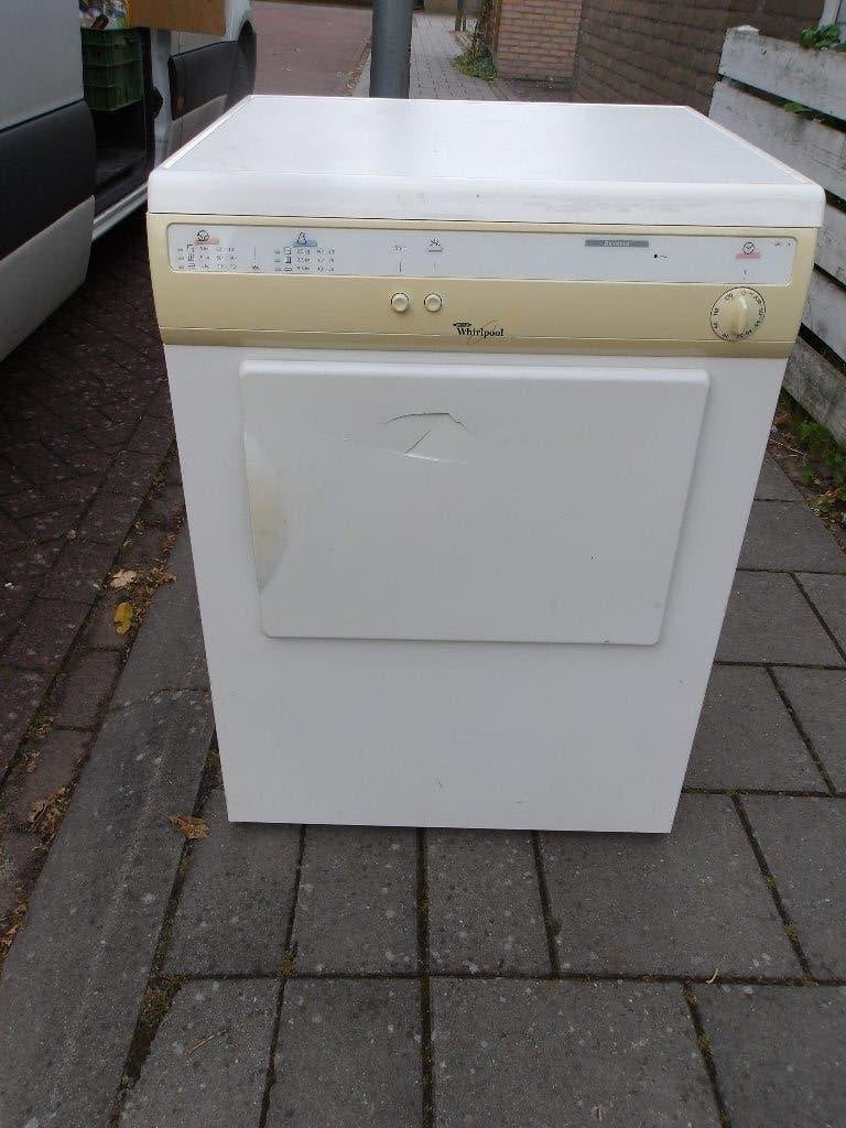 Whirlpool wasdroger, Ophalen, Gebruikt, Luchtafvoer, 85 tot 90 cm