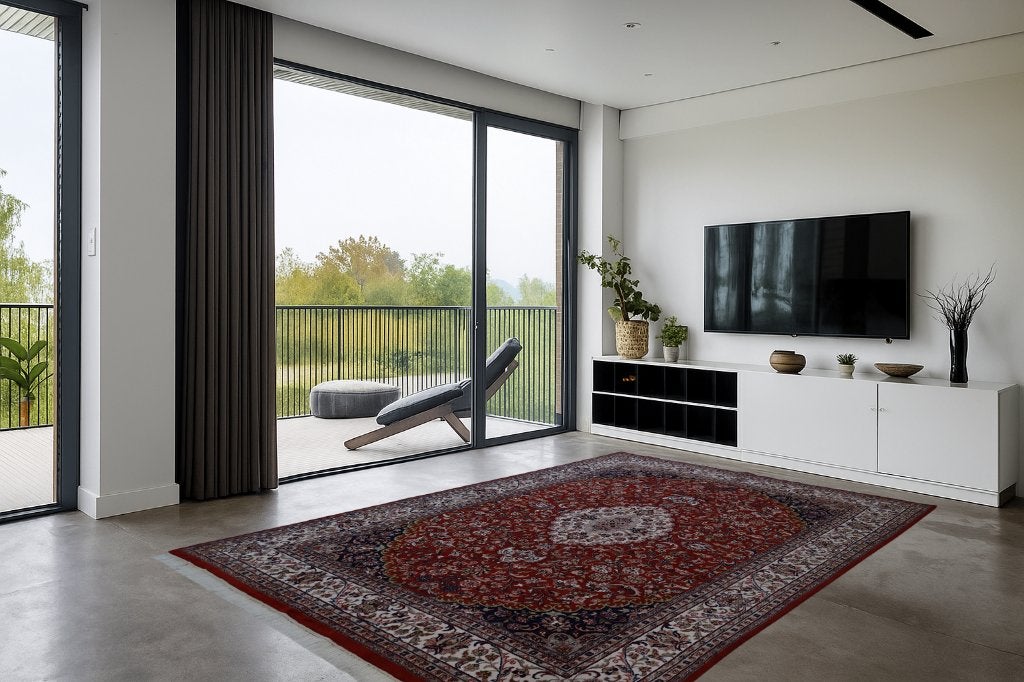 Perzisch tapijt - Keshan - 345 x 250 cm - Handgeknoopt, Crème, -, -, Eclectisch - Antiek - Modern - Landelijk - klassiek - Vintage