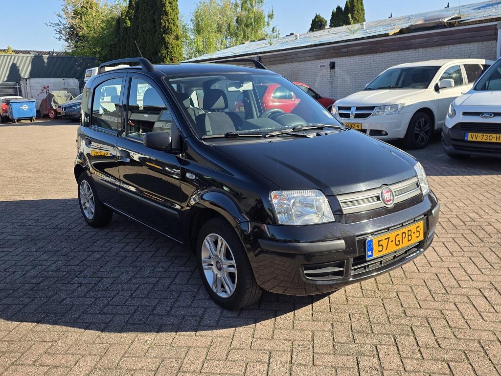 Fiat Panda 1.2 Perlina airco. (bj 2008), Auto's, Fiat, Gebruikt, Alcantara, Zwart, Origineel Nederlands