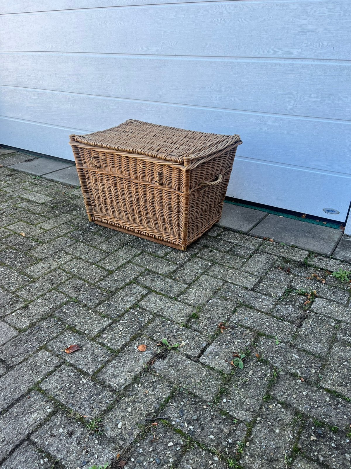Mooie oude rieten mand Uit de Jaren ‘80 In goede staat !, Ophalen, Gebruikt, 50 tot 100 cm, Minder dan 50 cm
