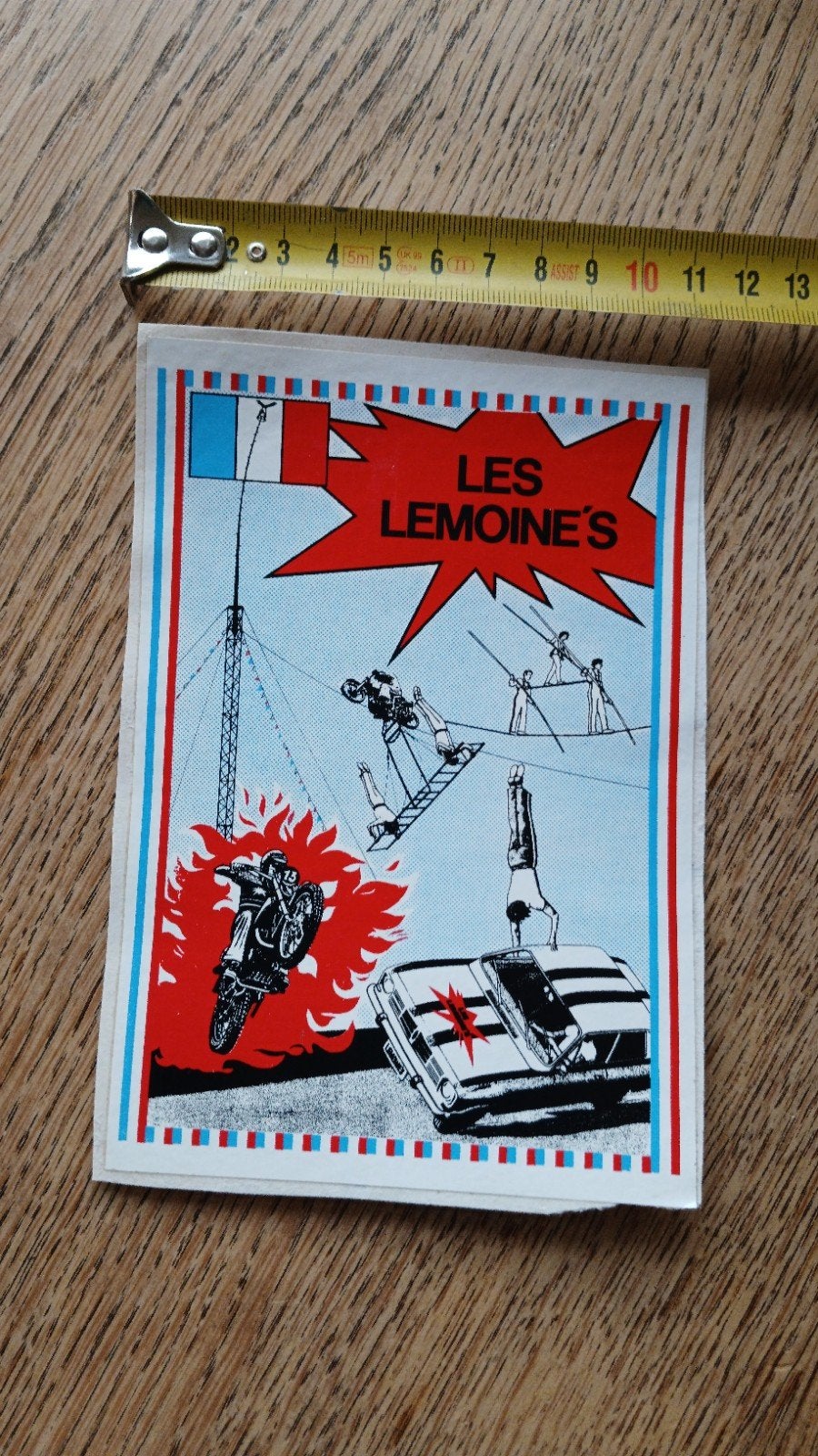 Sticker OPGEPLAKT Les Lemoine's Stunt Team auto motor acroba, Ophalen of Verzenden, Zo goed als nieuw
