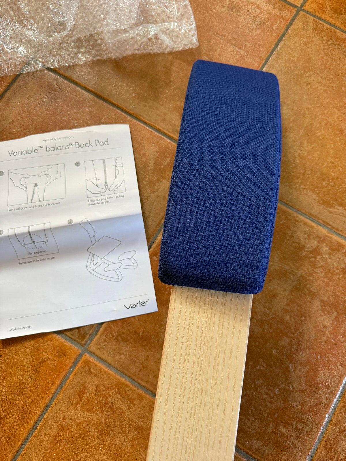 Losse rug voor variable balans Stokke Varier, Huis en Inrichting, Ophalen, Blauw, Nieuw, Bureaustoel